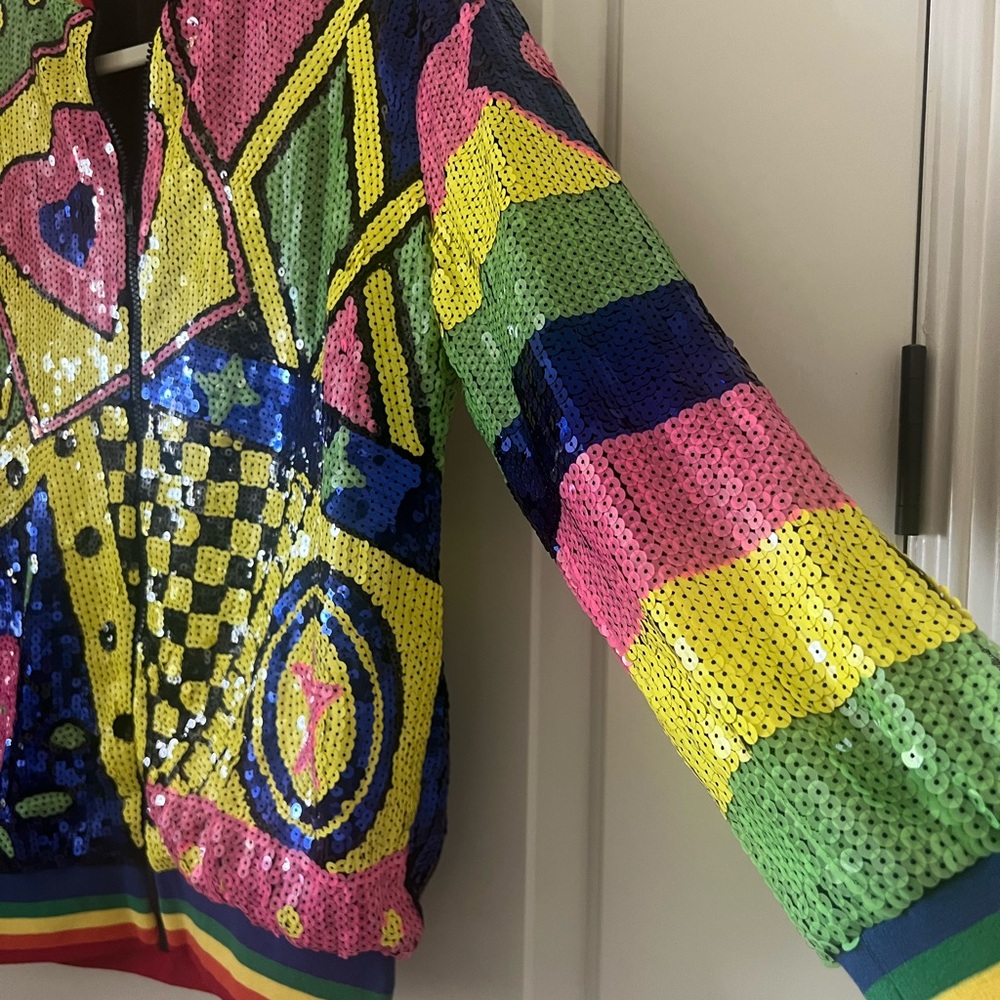 80’s Inspired Sequin Jacket - Picture 4 of 6